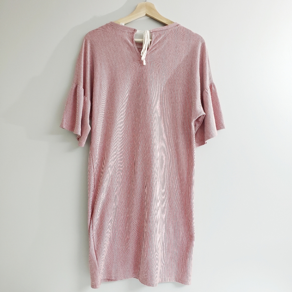 5/$25 Mistic Prysm by Listicle Striped Dress Red White S - Picture 4 of 7